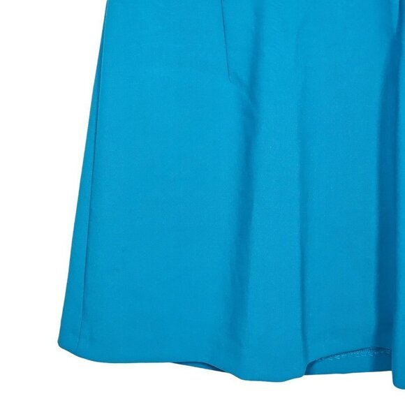 French Connection Whisper Ruth Ruffle Halter Neck Dress Mosaic BLue Women Size 8 - Picture 6 of 13